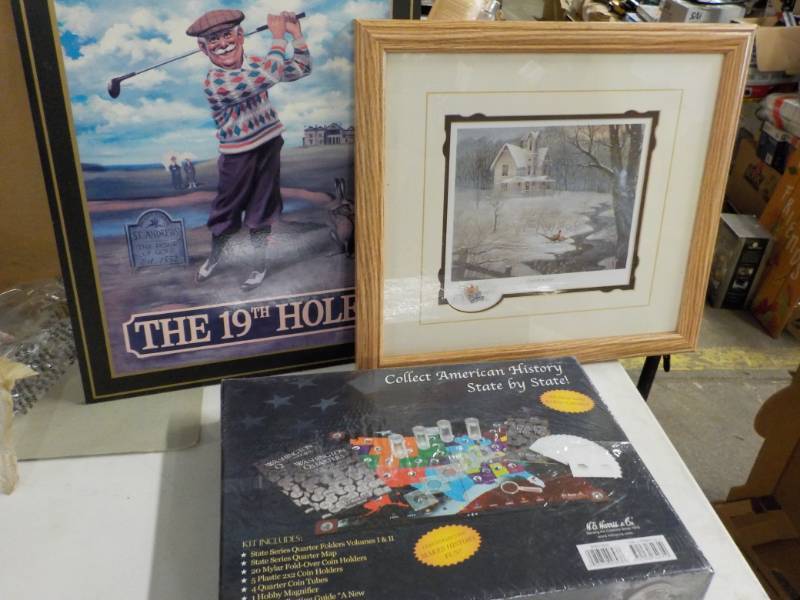 lot 172 image: Golf Pic, Print Framed and American...