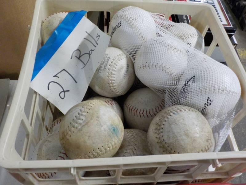 lot 176 image: Softball, Helmet and Locks...