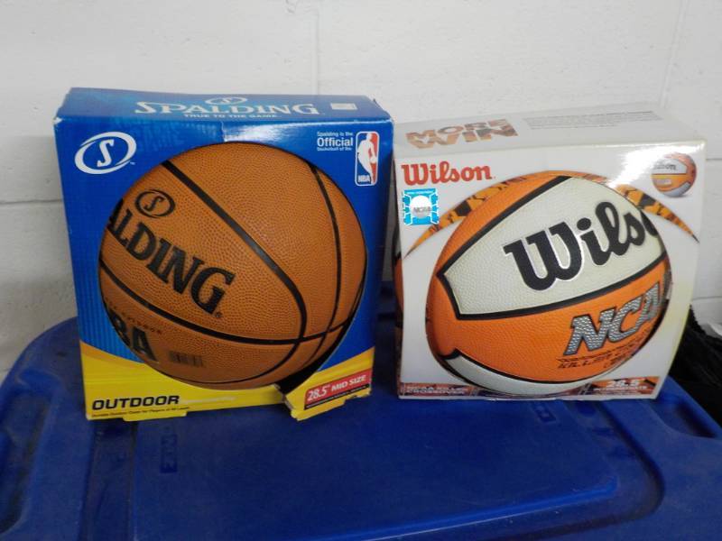 lot 205 image: Wilson Basketball, and Spalding Bas...