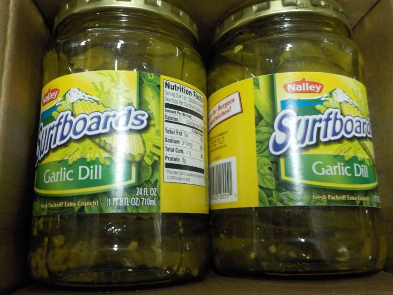 lot 244 image: 6 - 24 oz Jars Nalley Surfboards Ga...