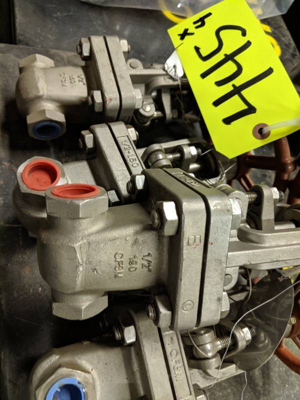 lot 445 image: Lot of (4) Ladish Valves 12in. 150 CF3M Shutoff Valve Assemblies