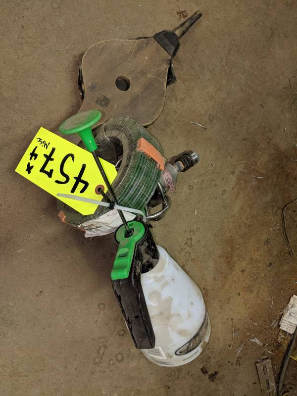 lot 457 image: Pressure Sprayer, Nylon Patio Furniture Tape, Propeller Motor DLS-0, Bellows