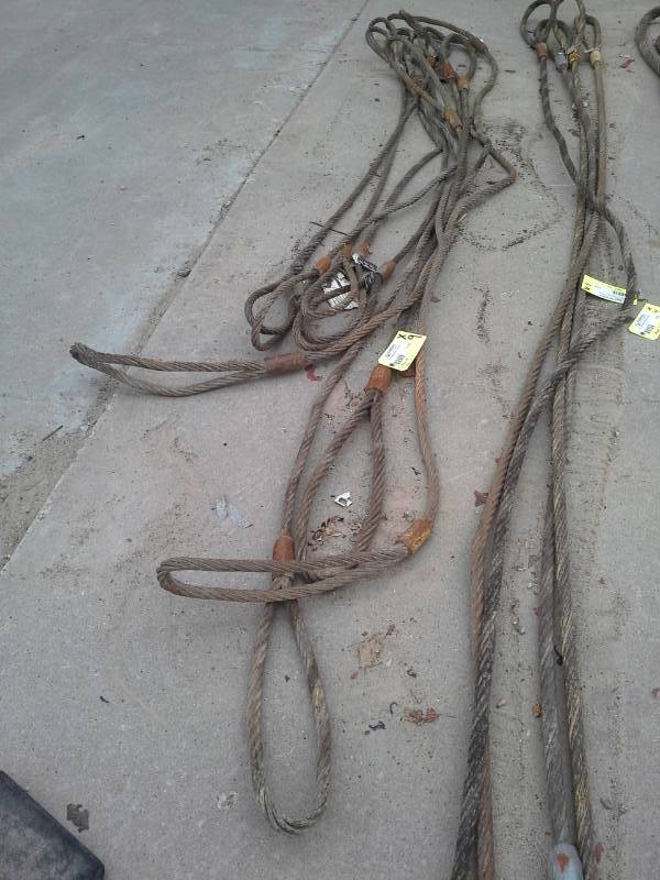 lot 118 image: Lot of (9) Nesco LiftPro 34in. Steel Cable with Crimped Loop Hook