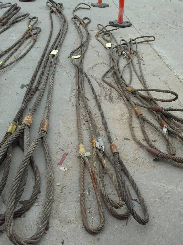 lot 119 image: Lot of (4) Nesco LiftPro Steel Cable with Crimped Loop Hook