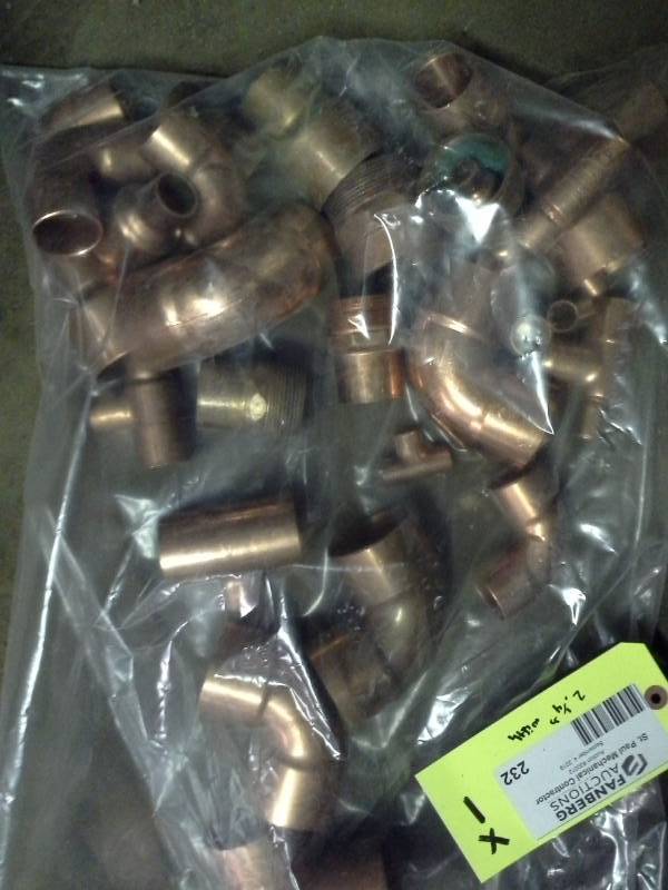 lot 232 image: 2-14in. Brass Pipe Fittings