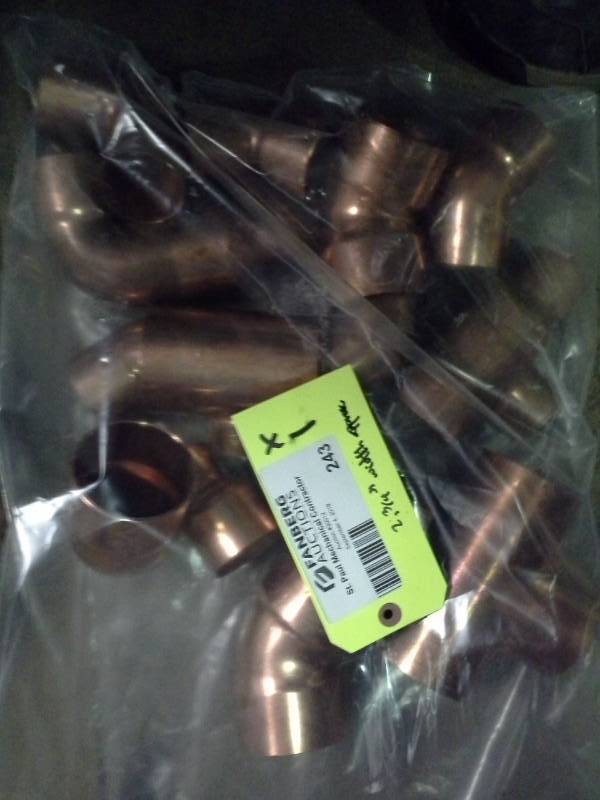 lot 243 image: 2-34in. Brass Pipe Fittings