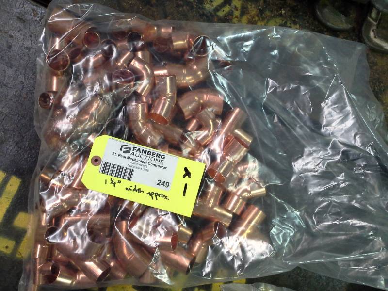 lot 249 image: 1-14in. Brass Pipe Fittings