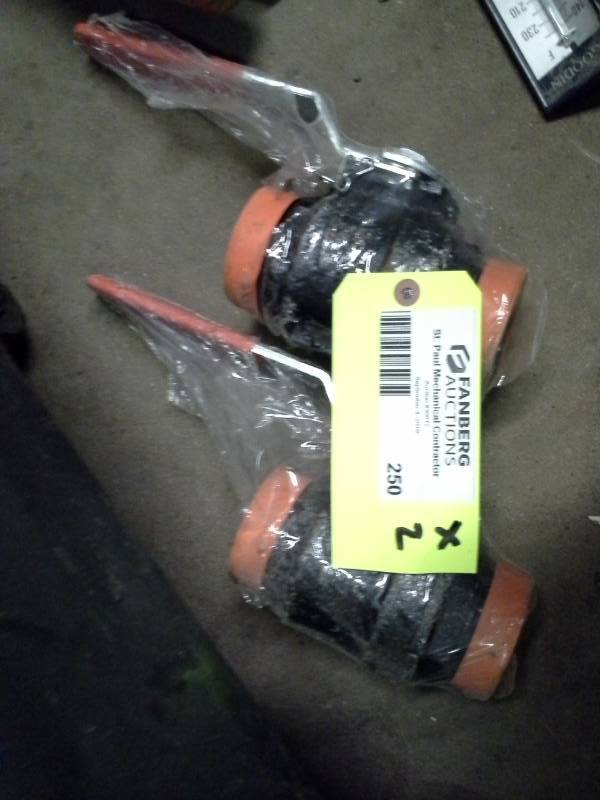 lot 250 image: Lot of (2) Cast Iron Shutoff Valve Assemblies