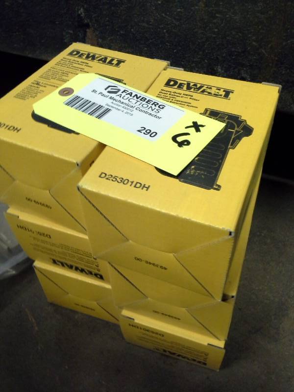 lot 290 image: Lot of (6) DeWalt D25301DH Heavy Duty HEPA Dust Extraction Filter