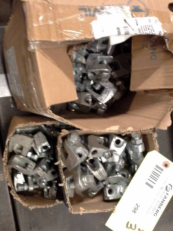 lot 298 image: Lot of (150) Anvil 92 12 Plated Standard Throat Beam Clamp 0560009110