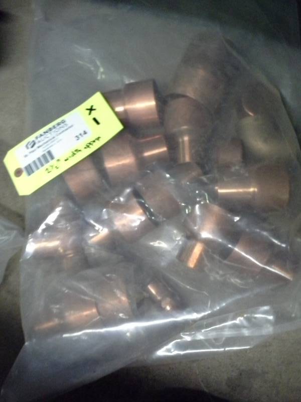 lot 314 image: 2-12in. Brass Pipe Fittings