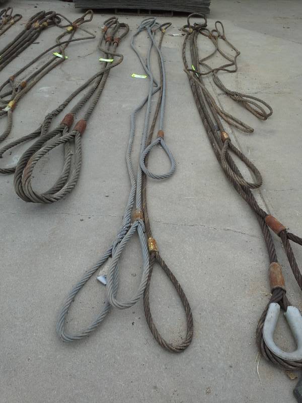 lot 123 image: Lot of (4) Olsen Chain & Cable Co. Inc. Steel Cable with Crimped Loop Hook
