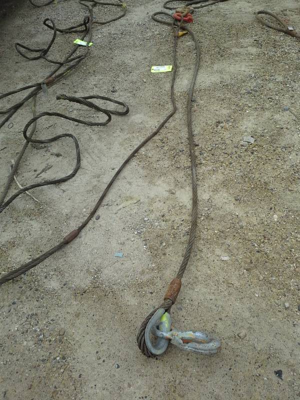 lot 127 image: Lot of (2) Total Tool Supply Inc. 58in. Steel Cable with Crimped Loop and Eye HookCable Hook