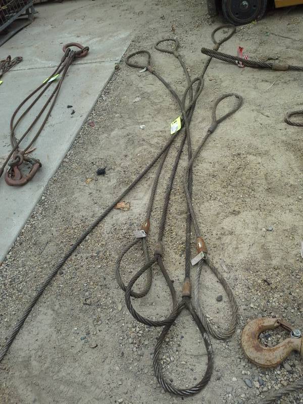 lot 128 image: Lot of (5) Olsen Chain & Cable Co. Inc. 34in. Steel Cable with Crimped Loop Hook
