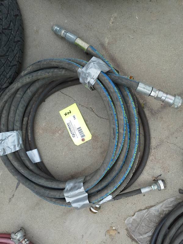 lot 140 image: Lot of (2) 34in. 3600 PSI High Pressure Hoses with Connections