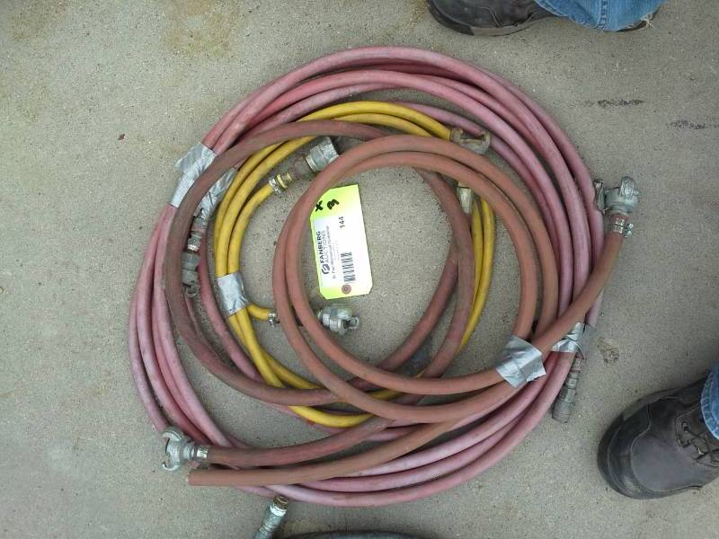 lot 144 image: Lot of (3) High Pressure Hoses with Connections