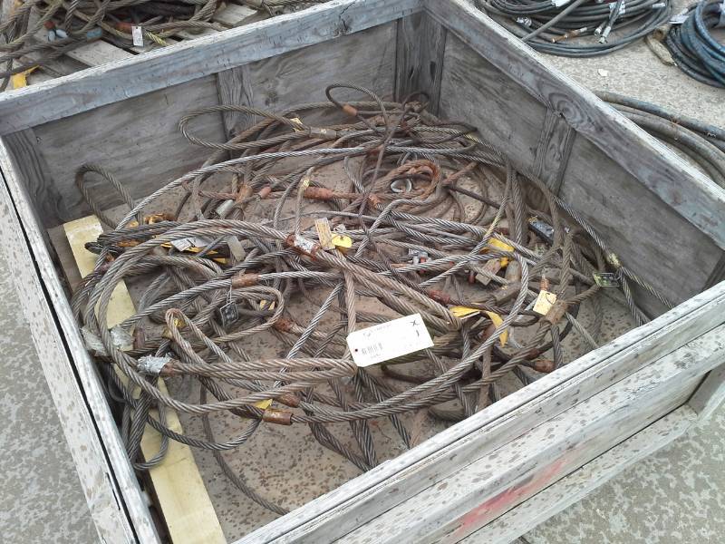 lot 166 image: Wood Crate, Steel Cable