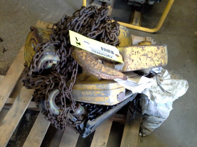 lot 169 image: Coffing 5-Ton 33ft. Load Chain Lift with 12ft. Pull Chain