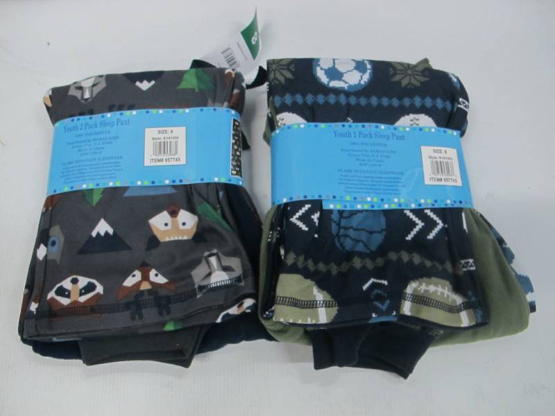 lot 33 image: St. Eve Boys Saint Eve Sleep Pant 2 packs of 2 Size 8