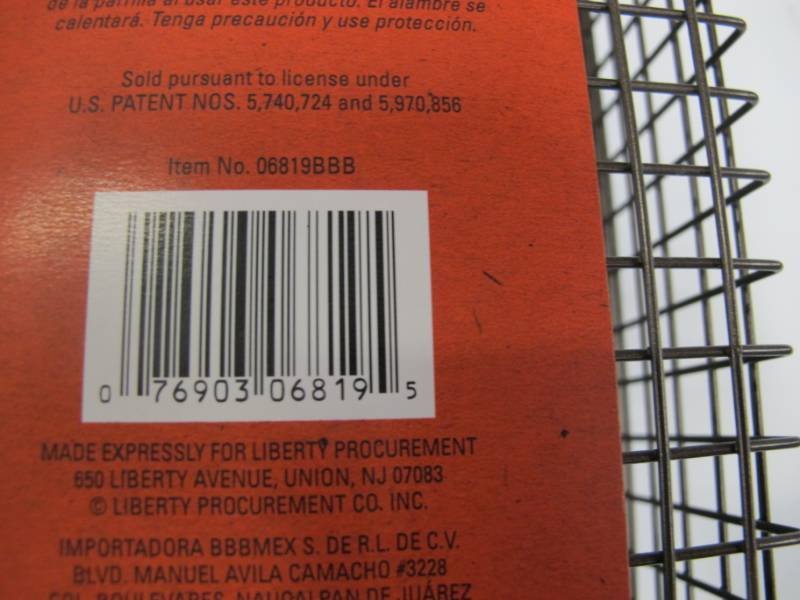 lot B25 image: Just Grillin Deluxe Non-Stick Grill  Flip Basket - NEW