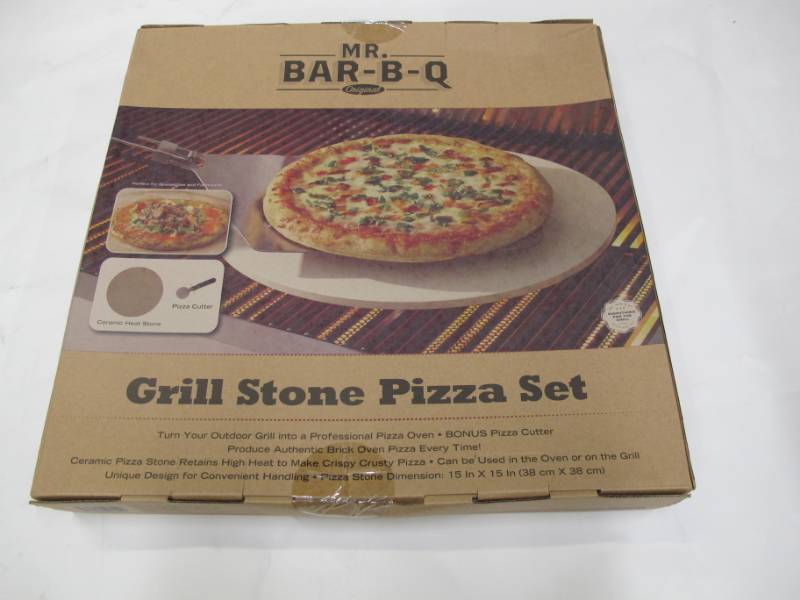 lot B36 image: Mr BBQ Grill Stone Pizza Set - NEW