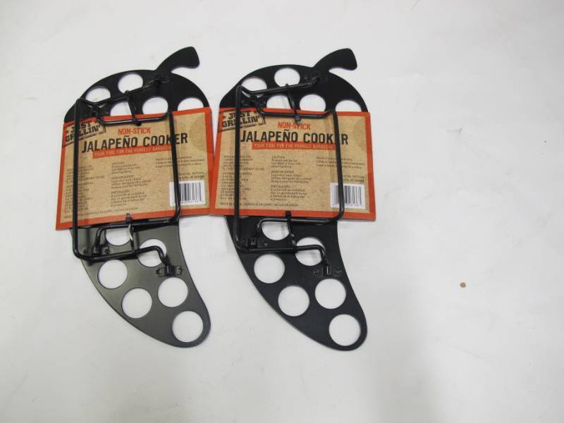lot B51 image: Pair of Just Grillin Non-Stick Jalapeno Cookers - NEW