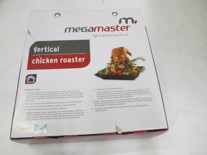 lot B55 image: Mega Master Vertical Chicken Roaster - NEW