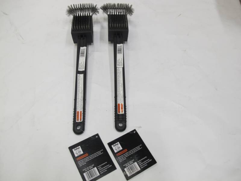 lot B57 image: Pair of Raleys Triple Action Grill Brush - NEW