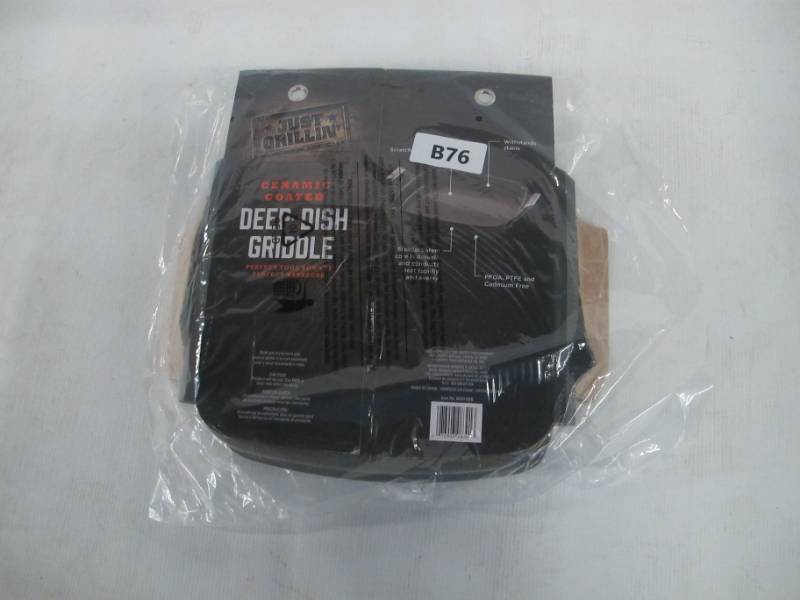 Just Grillin Ceramic Center Deep Dish Griddle - NEW