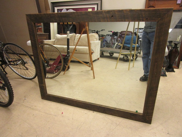 lot 159 image: LARGE VINTAGE MIRROR