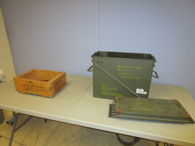 lot 202 image: AMMO STORAGE BOXES