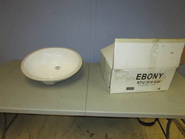 lot 229 image: NEW EBONY BASIN STYLE SINK