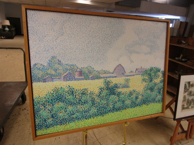 lot 246 image: FARM SCENE PAINTING