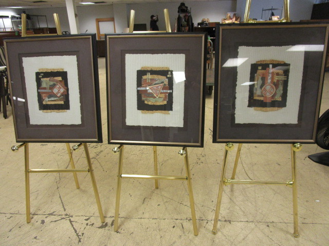 lot 251 image: THREE ABSTRACTED ART PIECES