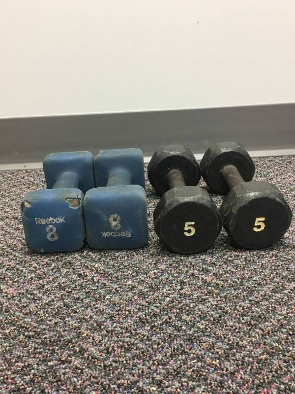 lot 5 image: 2 Sets of Dumbbells