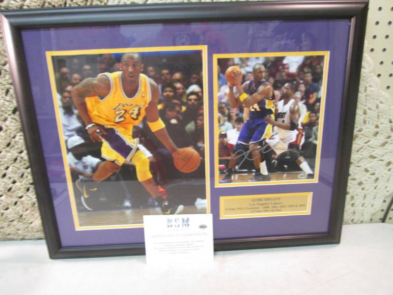 lot 6 image: Autographed Framed Kobe Bryant Pict...