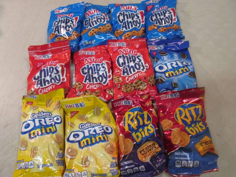 lot 50 image: 12 Assorted Bags of Mini Cookies an...