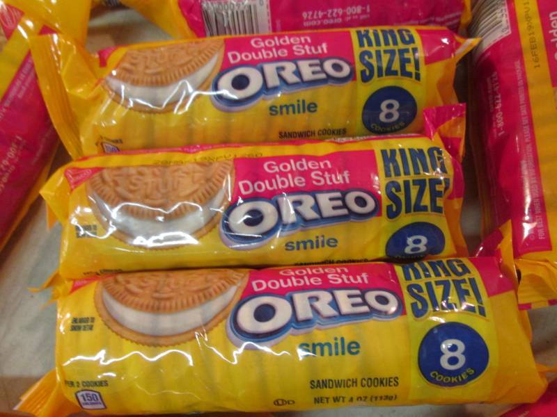 lot 55 image: 12 Packs of Golden Double Stuf Oreo...