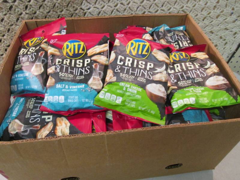 lot 62 image: Box Full of Assorted Ritz Crisp Thi...