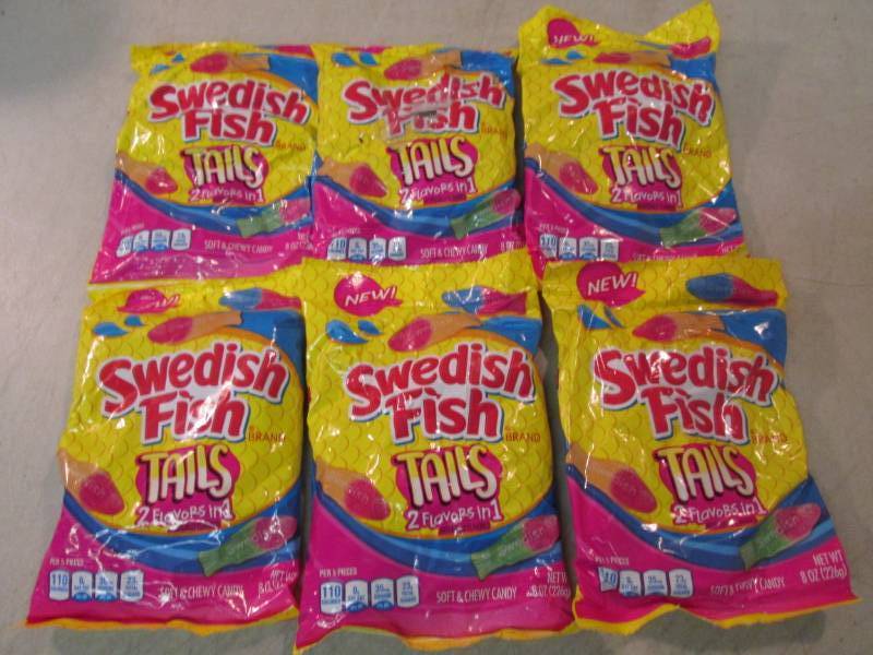 lot 66 image: 6 Bags of Swedish Fish Tails Candy ...