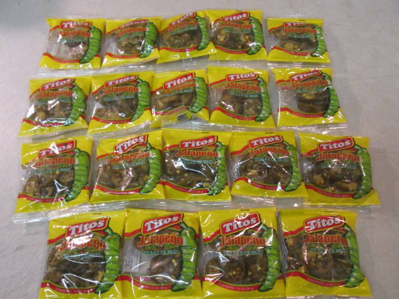 lot 86 image: 19 Pouches of Titos Jalapeno Slice...
