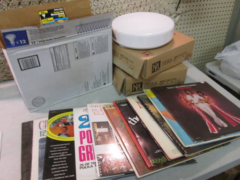 lot 91 image: Lot of Records Light Fixtures and L...