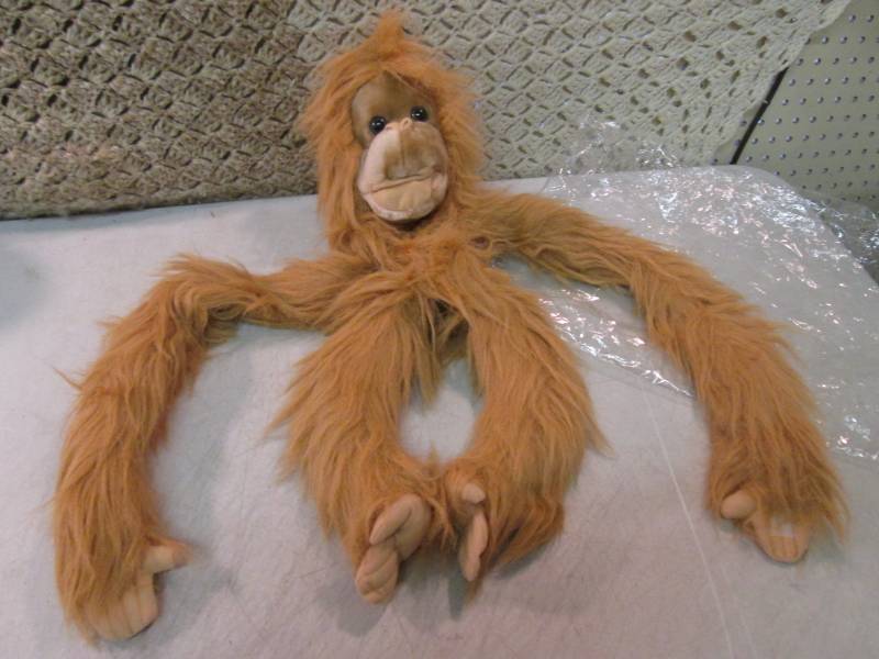 lot 102 image: Plush Hanging Puppet Monkey Velcro ...