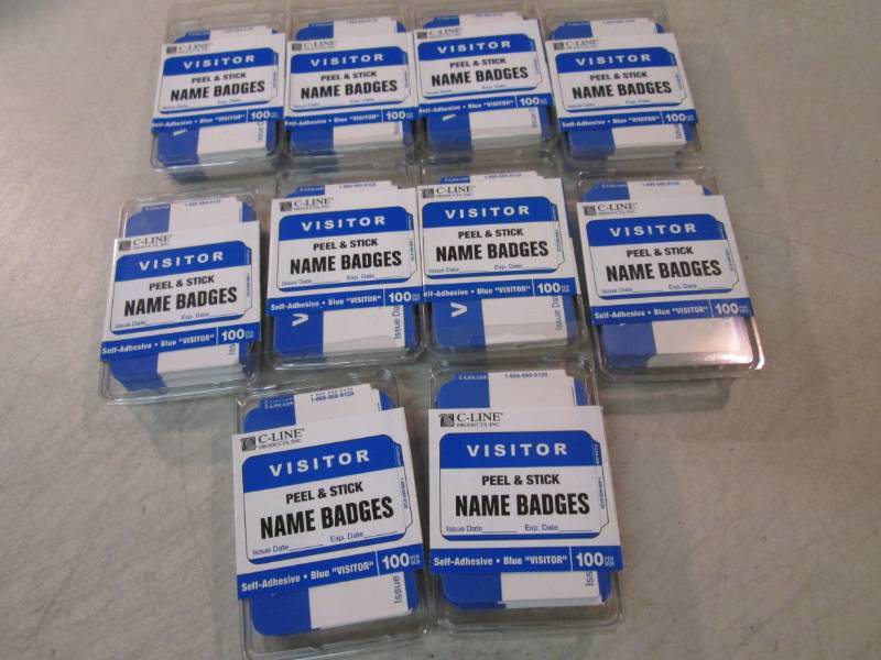 lot 138 image: 1000 Visitor Peel & Stick Name Badg...