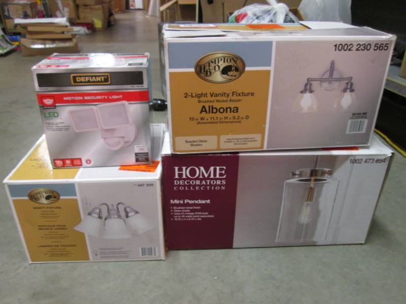 lot 142 image: Lot of 4 Lighting Fixtures Open Box...