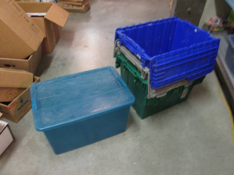 lot 181 image: Lot of 4 Totes with Lids  EC1...