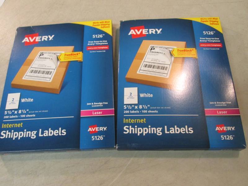lot 202 image: 2 Boxes of Avery 5126 Internet Ship...