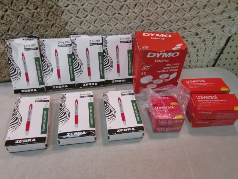lot 207 image: Lot of Ink Pens Paper Clips Binder ...