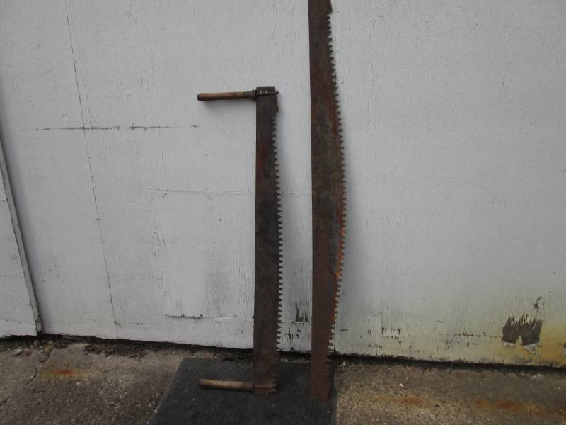 lot 218 image: 2-Man Hand Saw with 2 Blades 57 an...