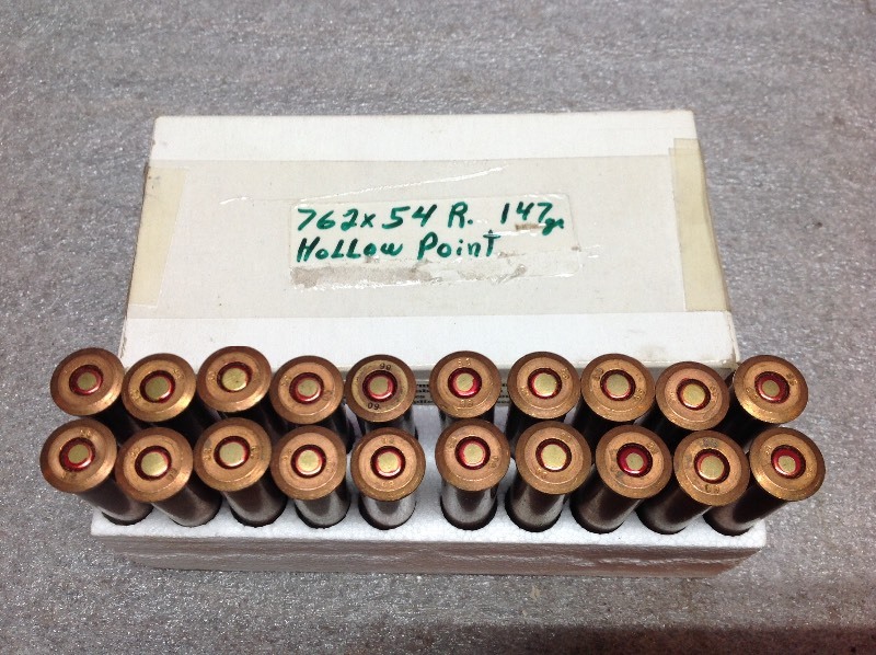 lot 118 image: 7.62-54R Hollow Point Cartridges